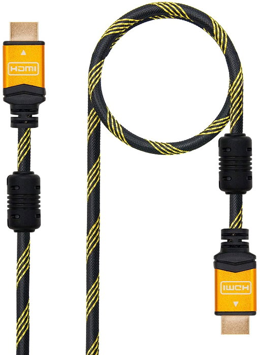Nanocable Cable HDMI V2.0 4K 1,5 m Negro con recubrimiento de nylon Nanocable Cable HDMI V2.0 4K 1,5 m Negro con recubrimiento de nylon